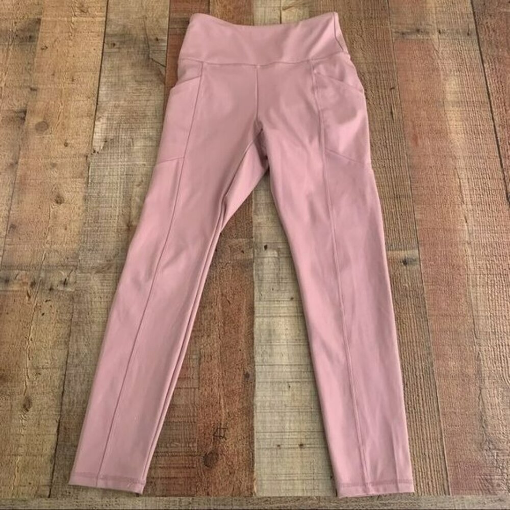 Balance collection women's size small pink metallic workout leggings